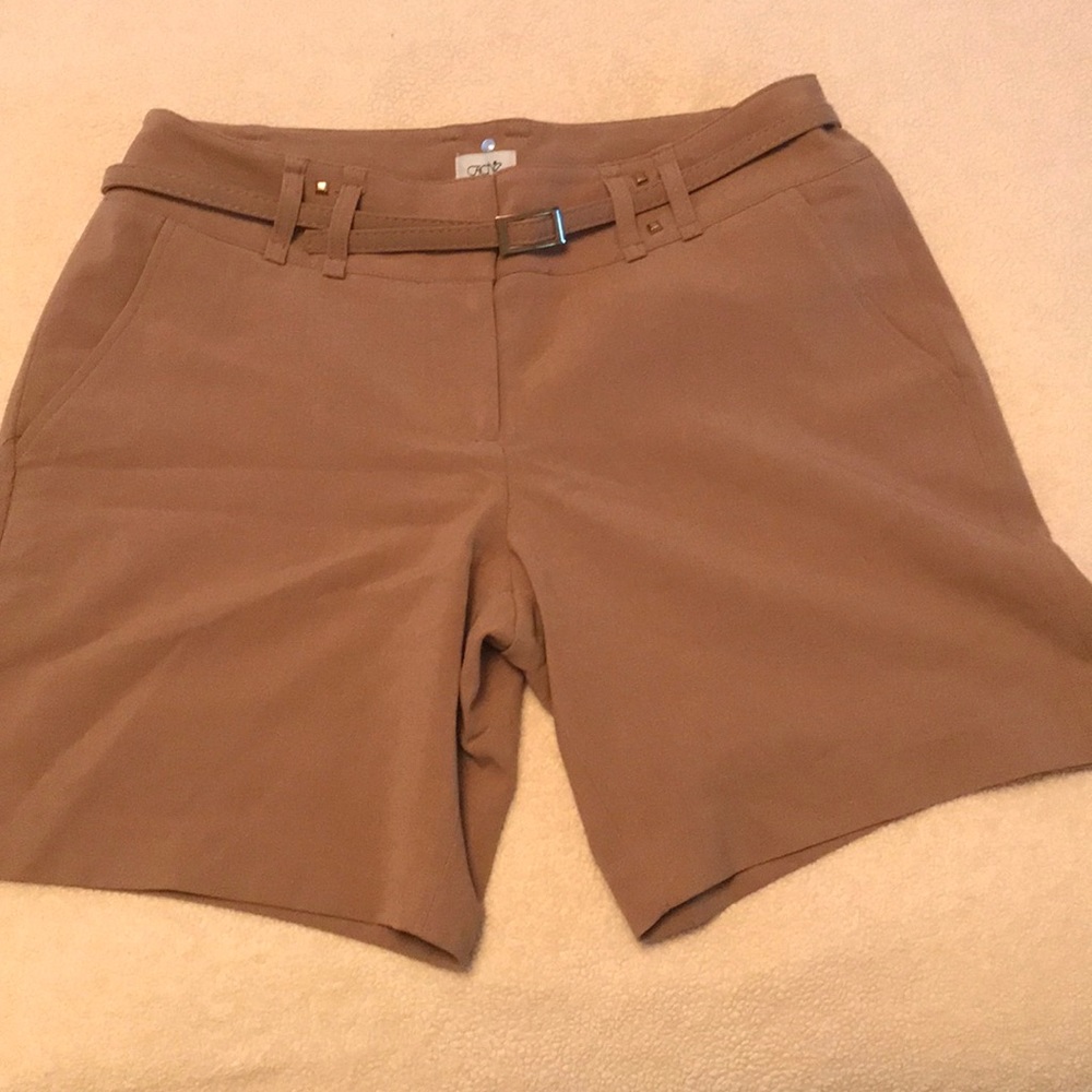 Cache tan shorts with belt
